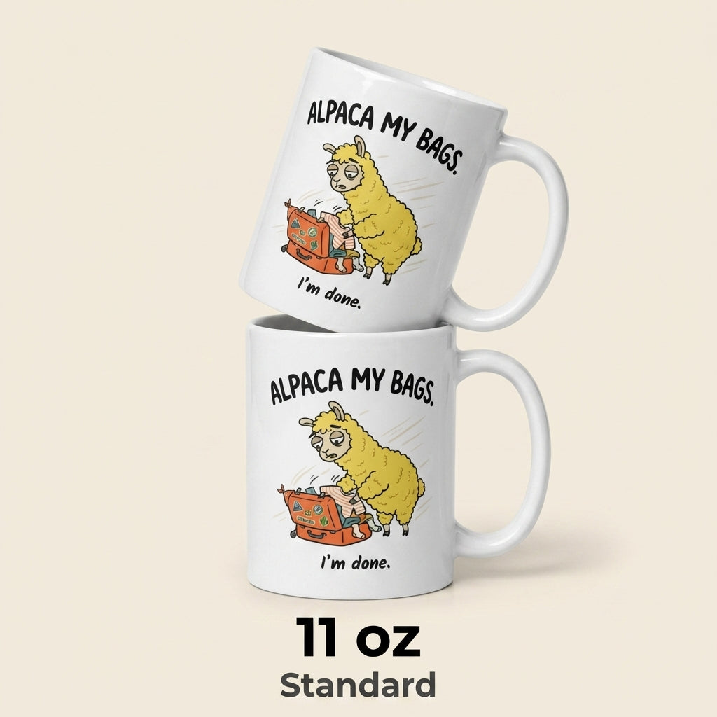 Alpaca My Bags Funny Alpaca Mug Cute Animal Pun Coffee Cup
