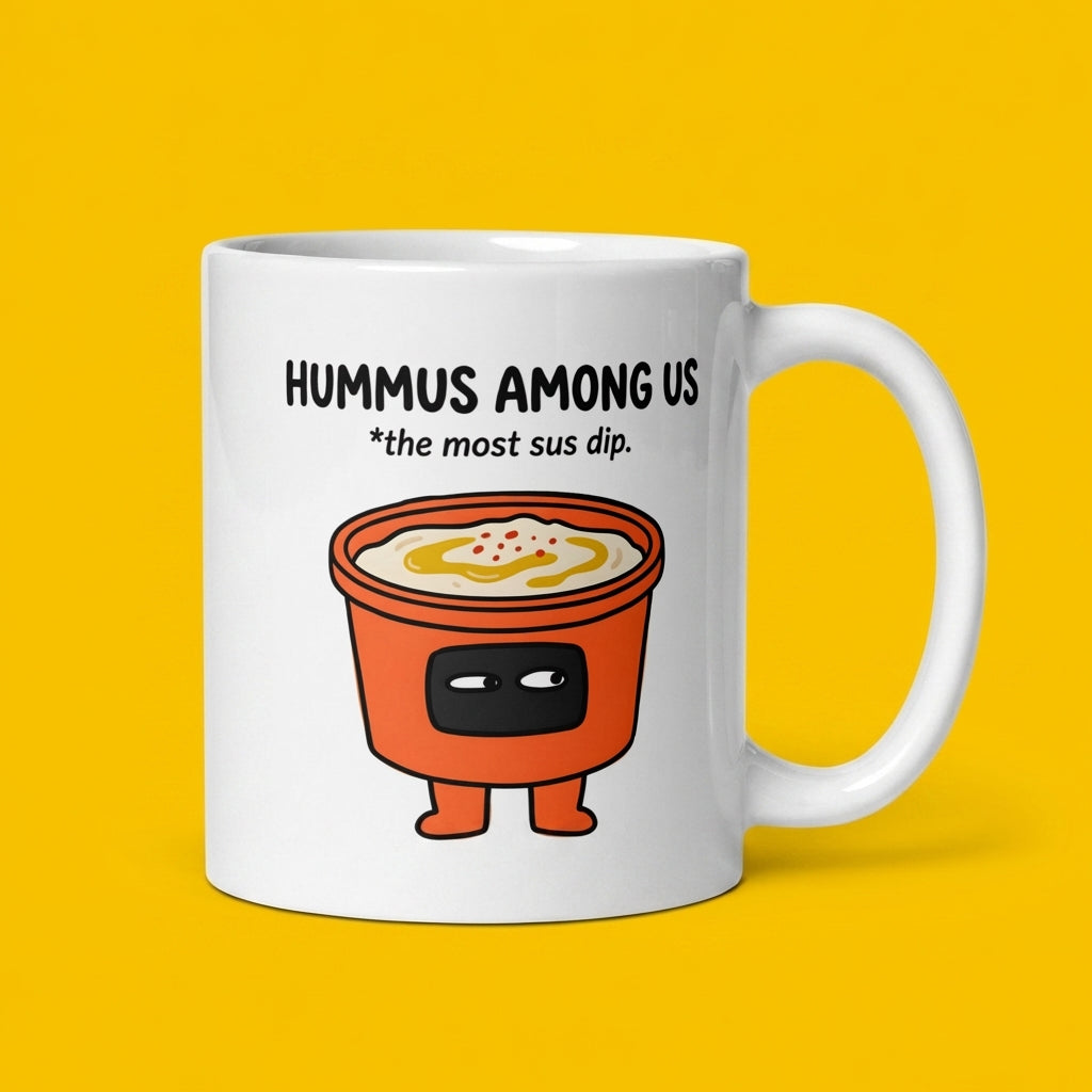 Hummus Among Us Funny Food Pun Mug for Dip Lovers