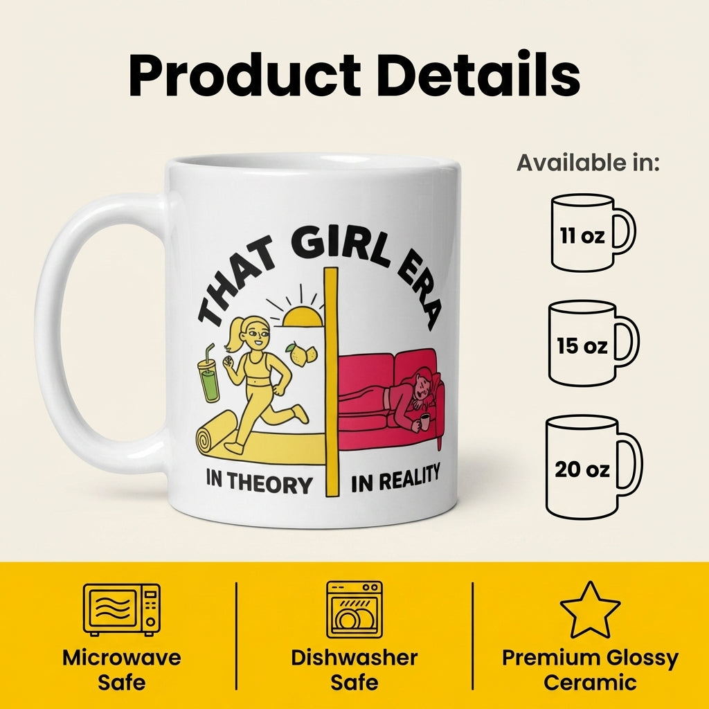 That Girl Era Funny Wellness Mug for Women and Cozy Girls