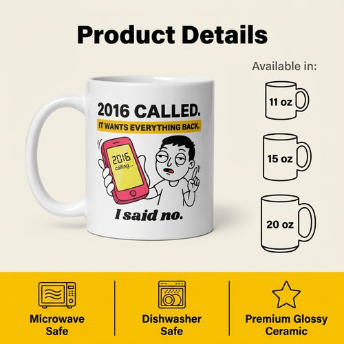 2016 Called It Wants Everything Back Funny Nostalgia Meme Mug