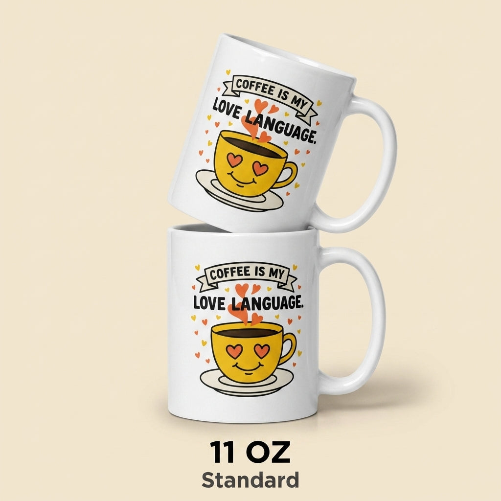 Coffee Is My Love Language Funny Coffee Mug for Coffee Lovers
