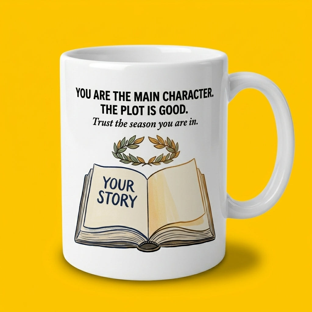You Are the Main Character Inspirational Book Lover Mug Gift