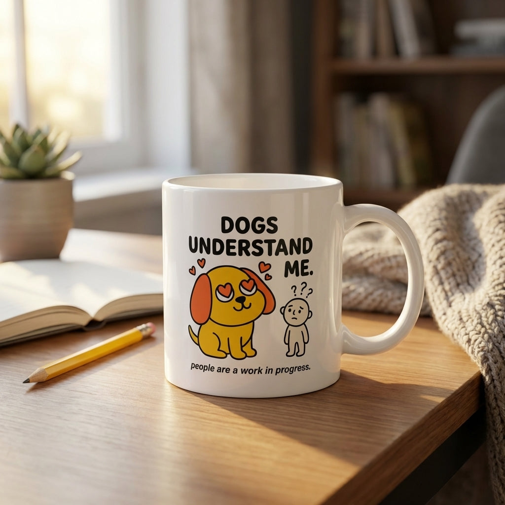 Dogs Understand Me Funny Dog Mug for Dog Lovers and Pet Parents