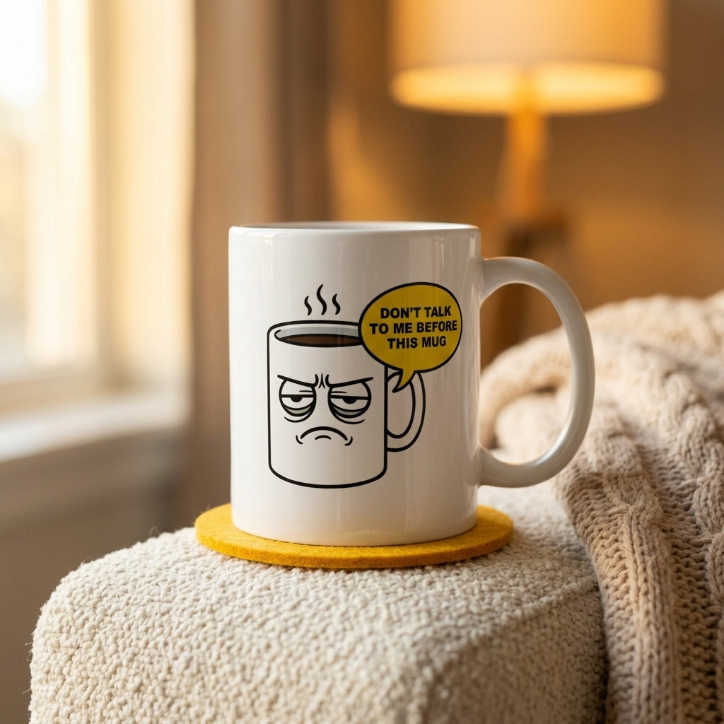 Don’t Talk to Me Before This Mug Funny Coffee Mug for Grumpy Mornings