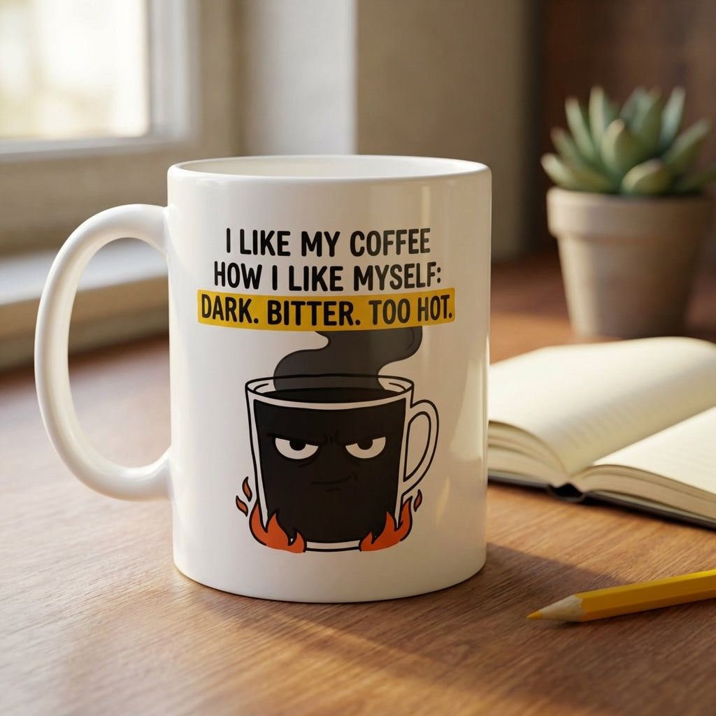 I Like My Coffee How I Like Myself Funny Sarcastic Coffee Mug