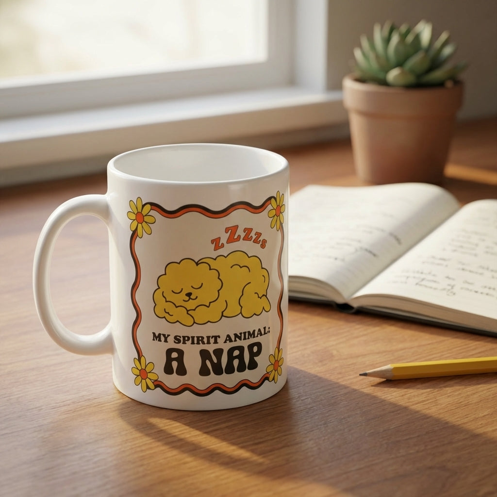 My Spirit Animal A Nap Funny Dog Mug for Sleep Lovers