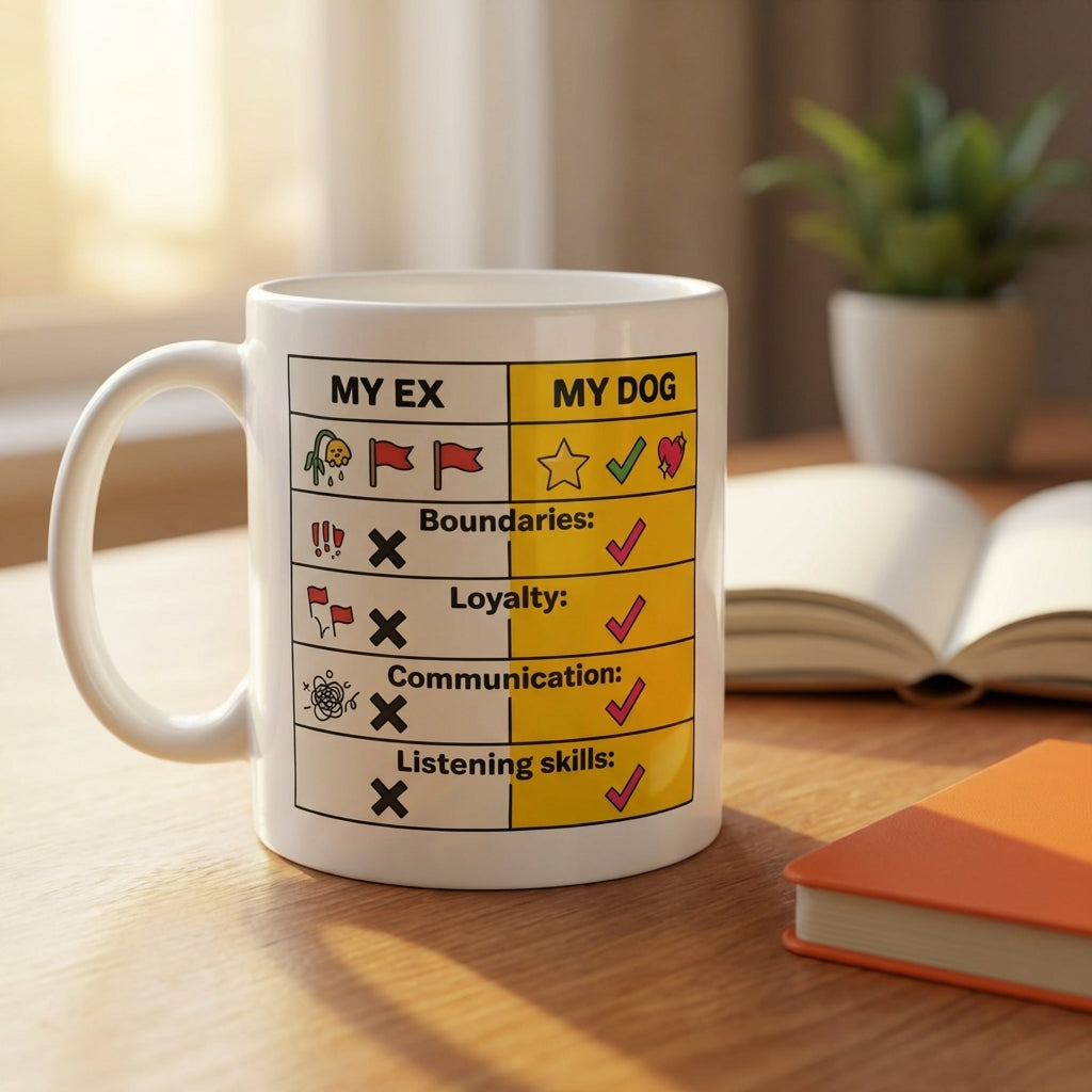 My Ex vs My Dog Funny Dog Mug for Dog Lovers and Pet Parents