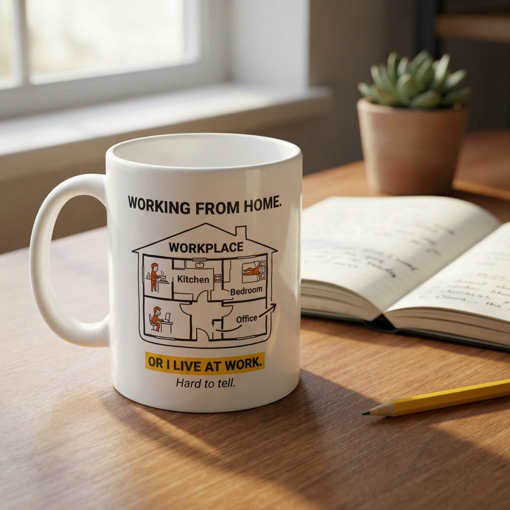 Working From Home or I Live at Work Funny Remote Work Mug