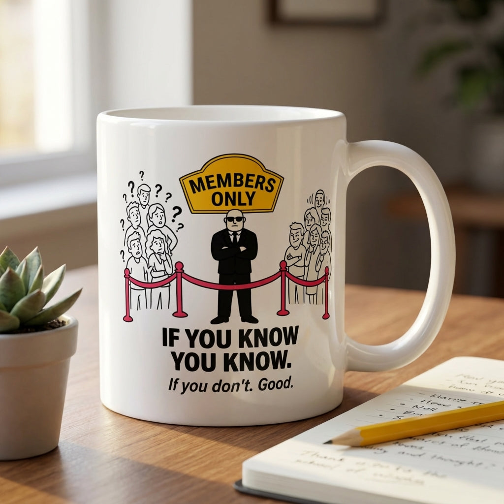 If You Know You Know Funny Members Only Mug Secret Club Gift