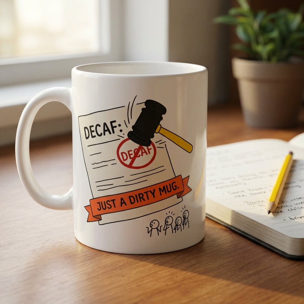 Decaf Just a Dirty Mug Funny Coffee Mug for Caffeine Lovers