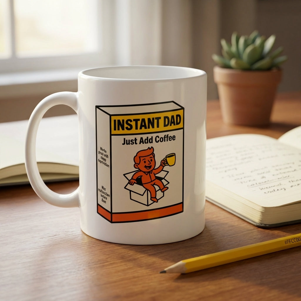 Instant Dad Just Add Coffee Funny Father’s Day Mug Gift for Dad