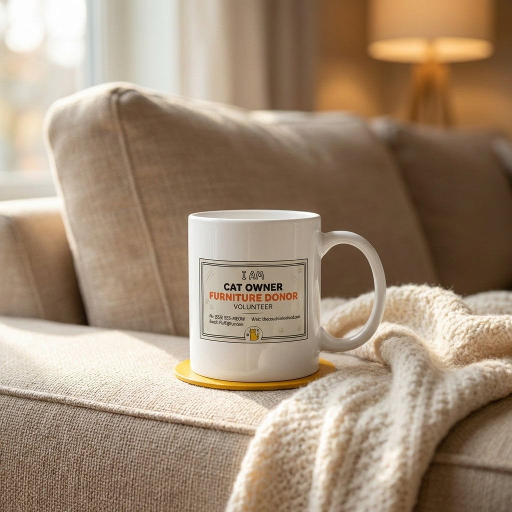 Cat Owner Furniture Donor Funny Cat Mug for Cat Lovers