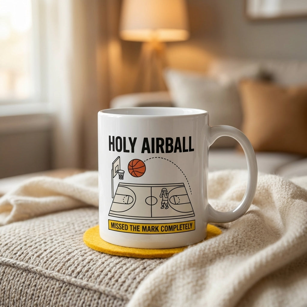 Holy Airball Funny Basketball Mug Missed the Mark Completely