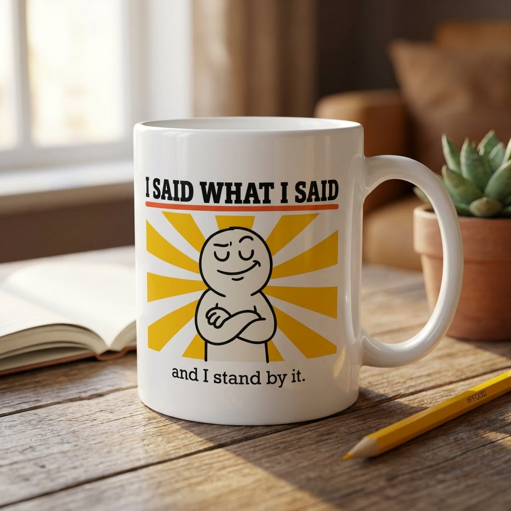 I Said What I Said and I Stand by It Funny Sarcastic Mug