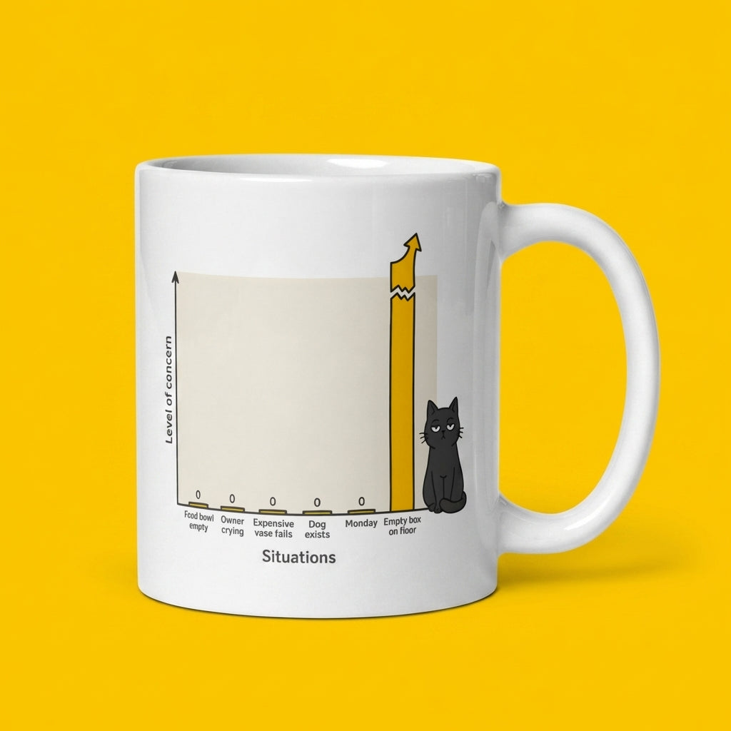 Cat Level of Concern Funny Cat Mug for Cat Lovers and Pet Parents