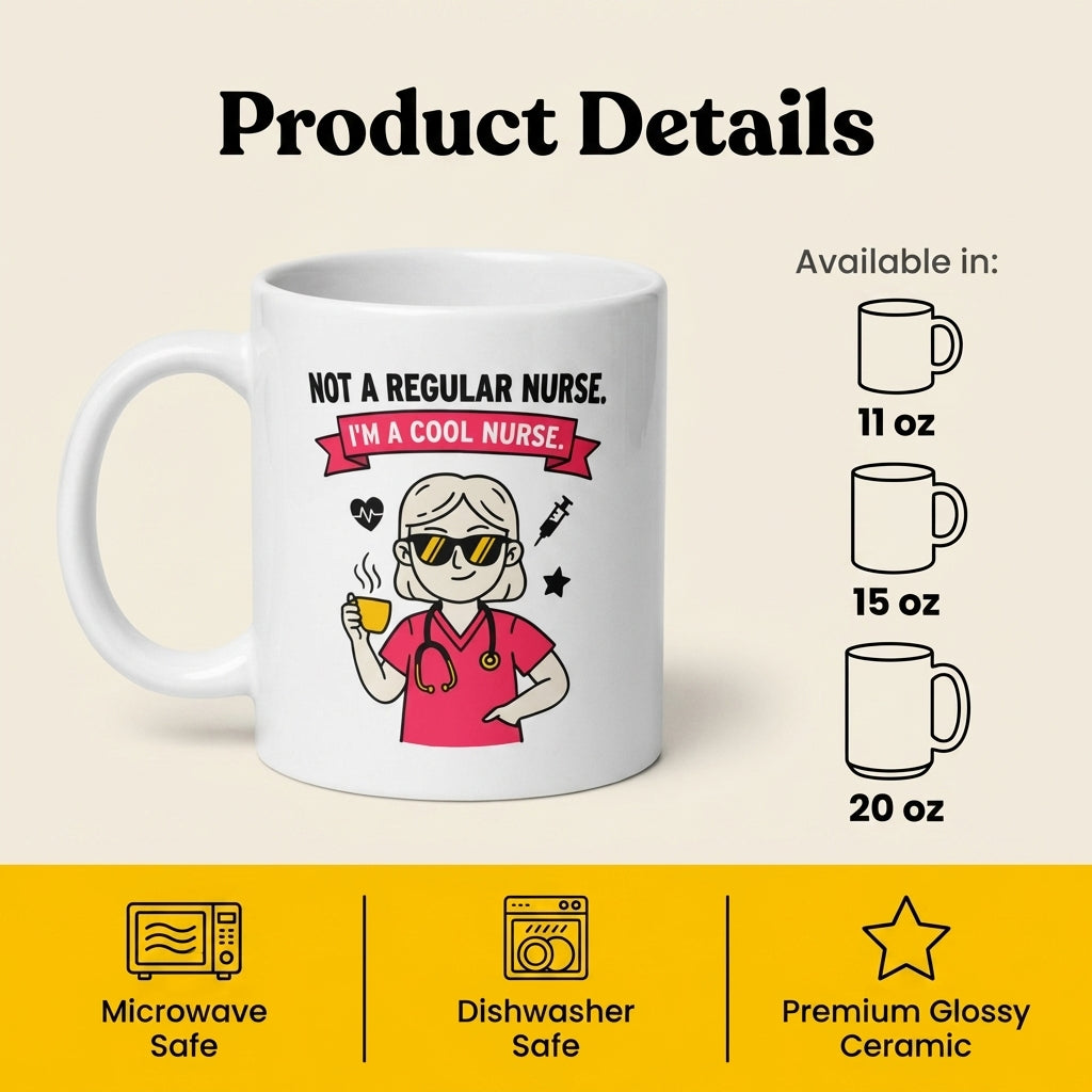 Not a Regular Nurse Im a Cool Nurse Funny Nurse Mug Gift