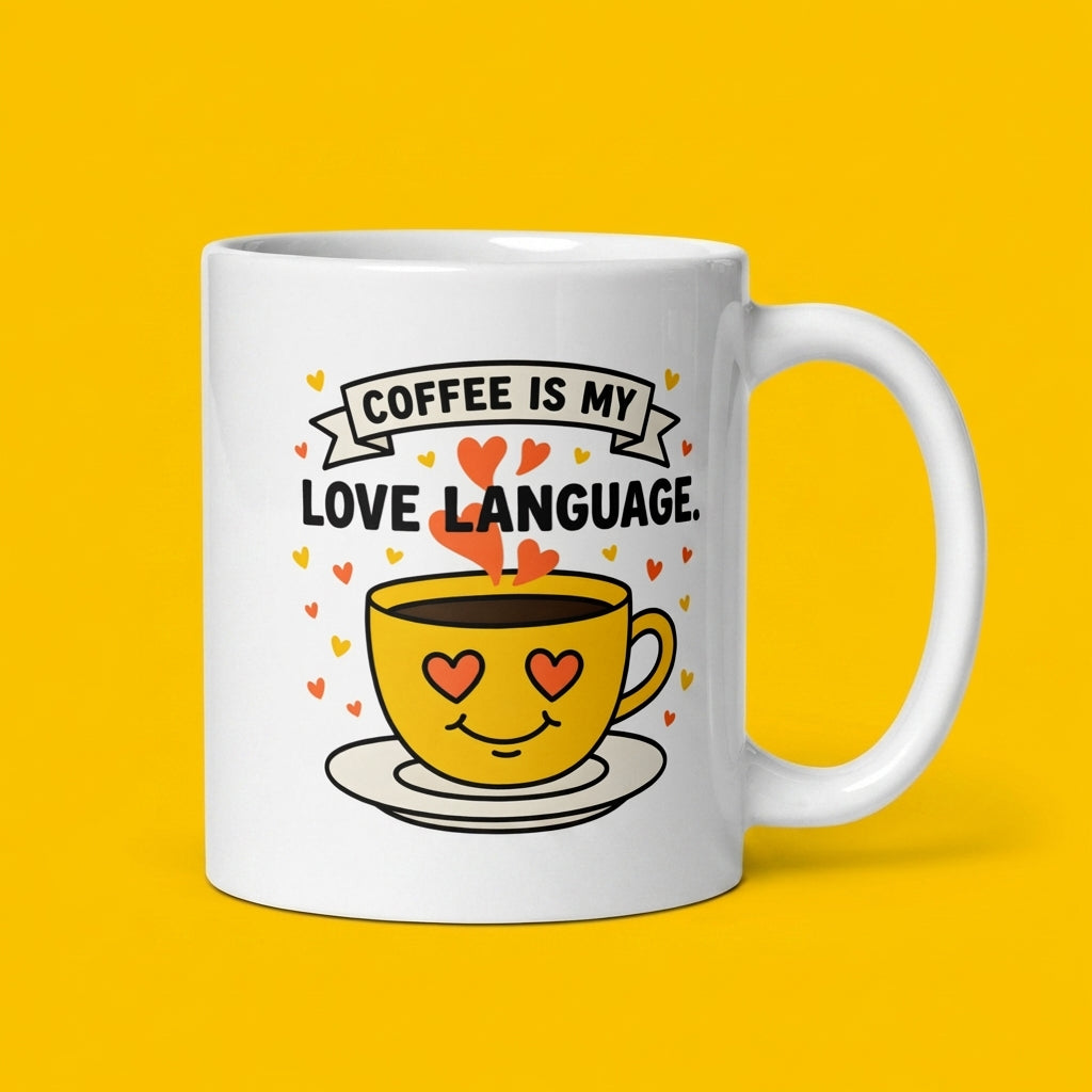 Coffee Is My Love Language Funny Coffee Mug for Coffee Lovers