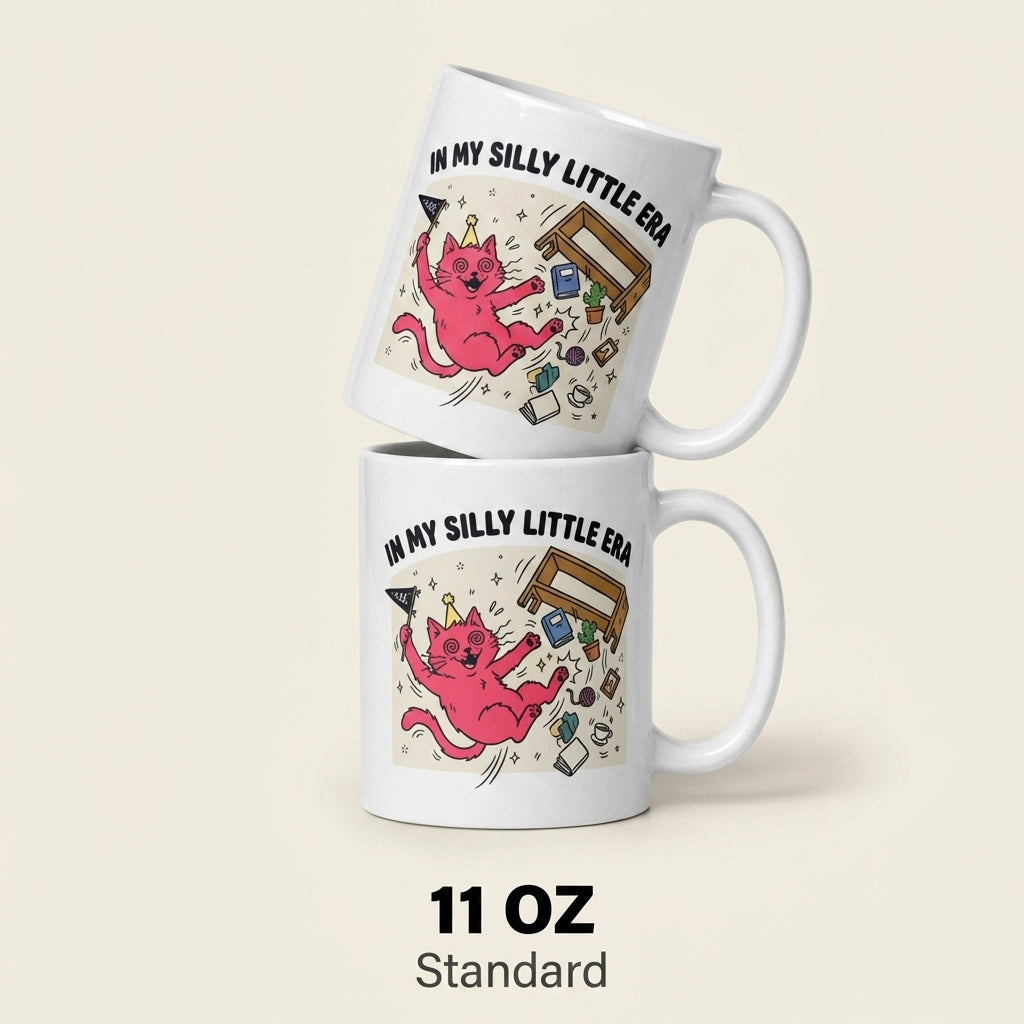 In My Silly Little Era Funny Cat Mug for Chaotic Cat Lovers