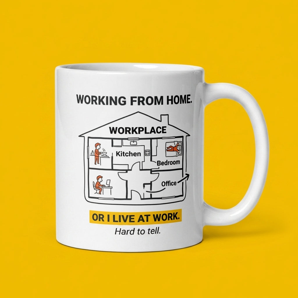 Working From Home or I Live at Work Funny Remote Work Mug