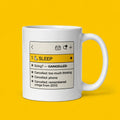 Sleep Cancelled Funny Insomnia Mug for Overthinkers and Night Owls