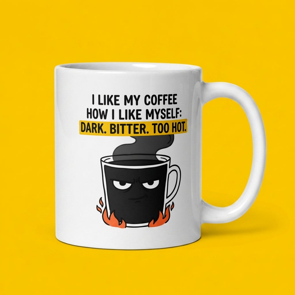 I Like My Coffee How I Like Myself Funny Sarcastic Coffee Mug