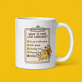 What Is Your Love Language Dogs Funny Dog Mug for Dog Lovers