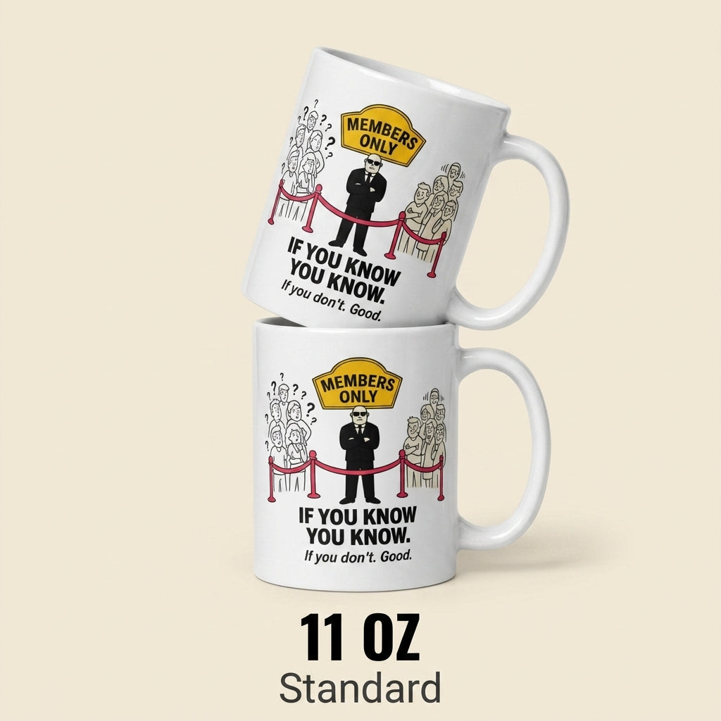If You Know You Know Funny Members Only Mug Secret Club Gift