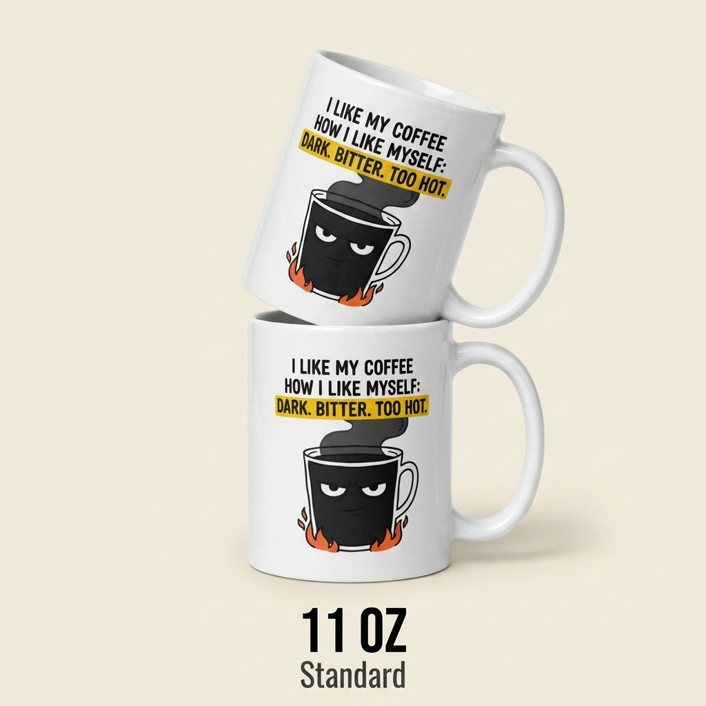 I Like My Coffee How I Like Myself Funny Sarcastic Coffee Mug