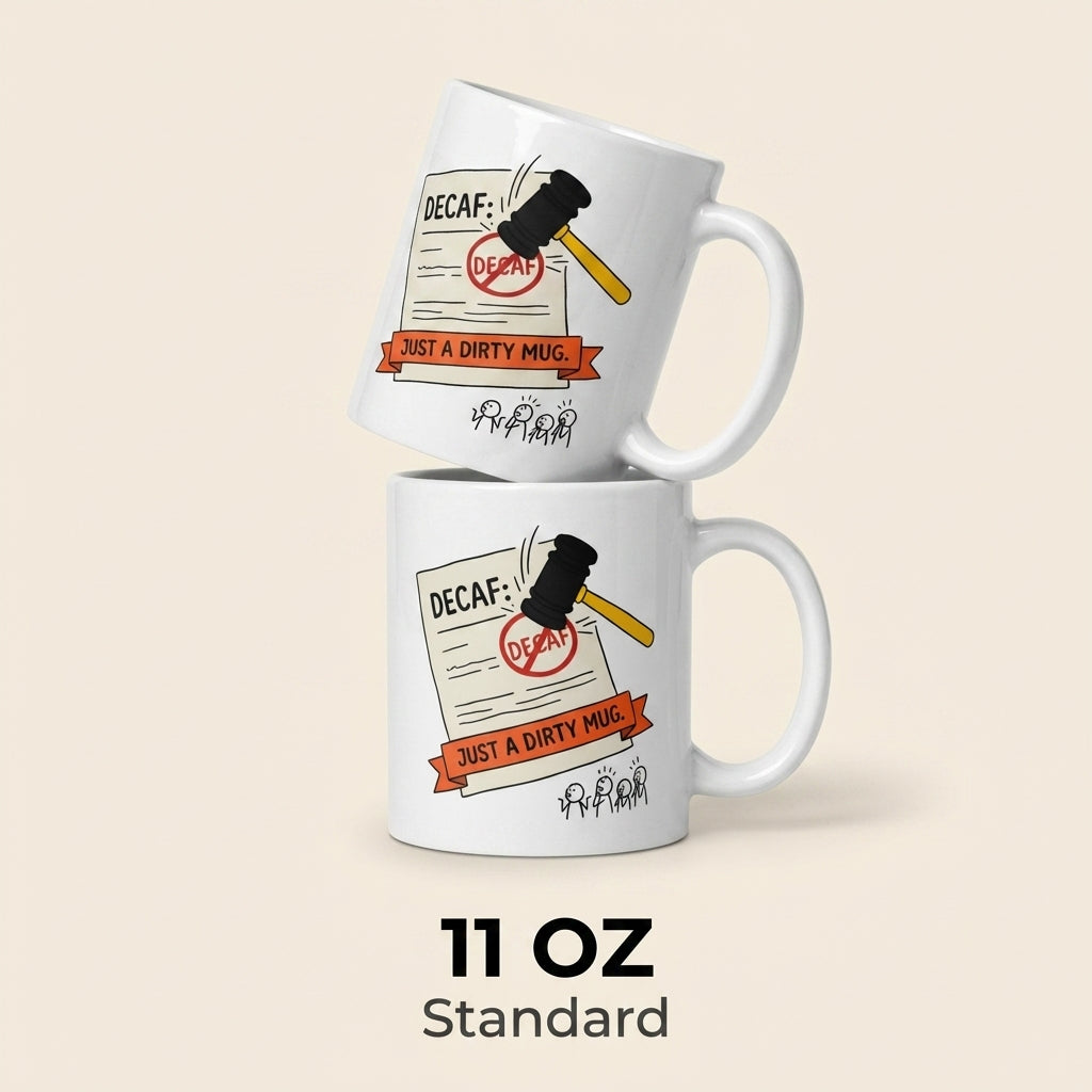 Decaf Just a Dirty Mug Funny Coffee Mug for Caffeine Lovers