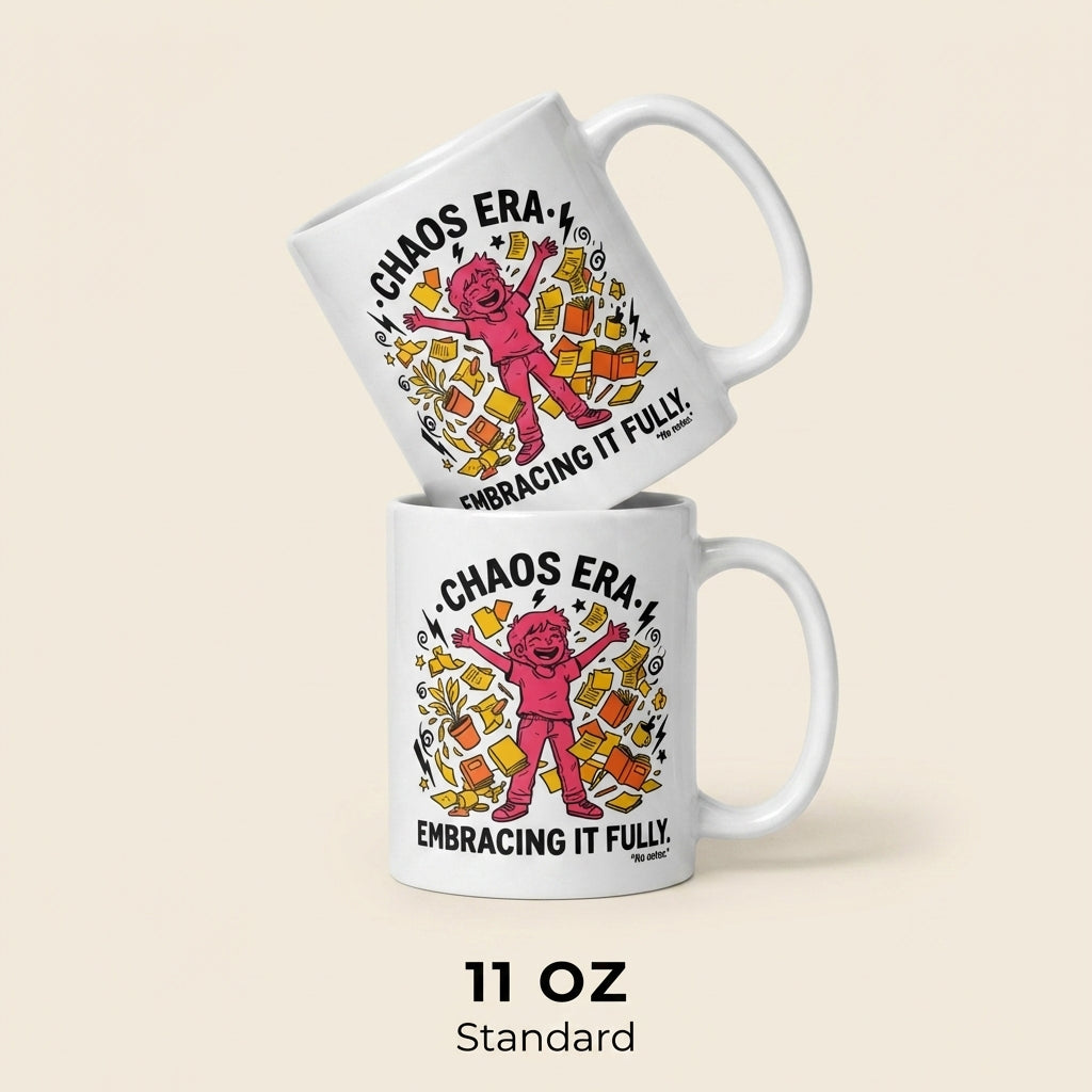 Chaos Era Funny Coffee Mug Embracing It Fully Sarcastic Gift