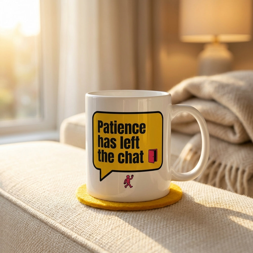 Patience Has Left the Chat Funny Sarcastic Mug for Coworkers