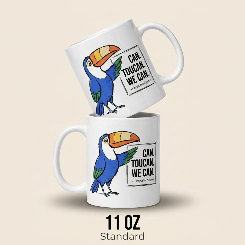 Can Toucan We Can Funny Toucan Mug Inspirational Bird Coffee Cup
