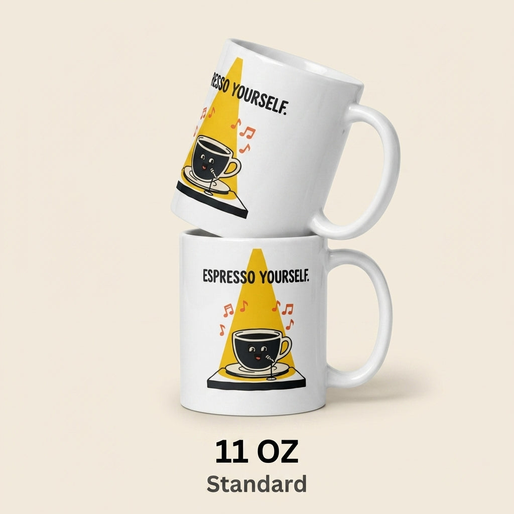 Espresso Yourself Funny Coffee Pun Mug for Coffee Lovers
