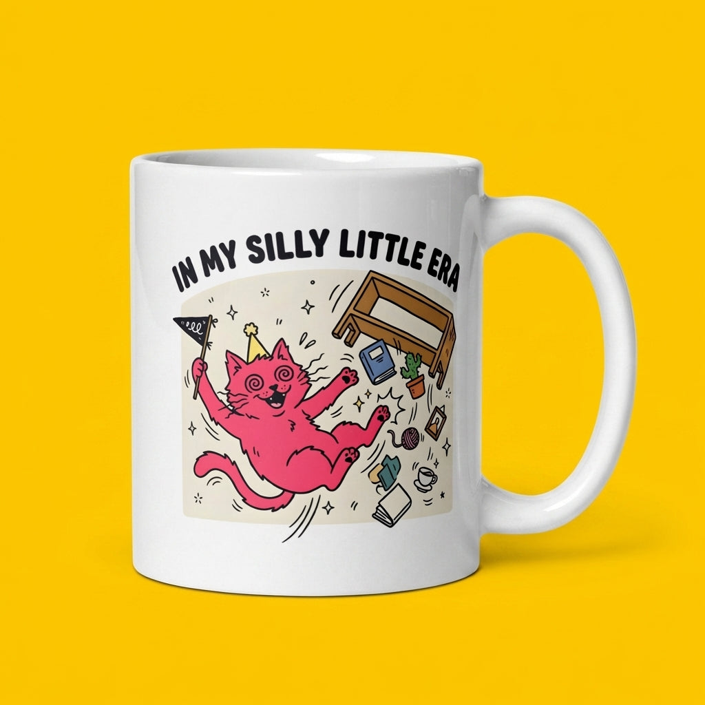 In My Silly Little Era Funny Cat Mug for Chaotic Cat Lovers