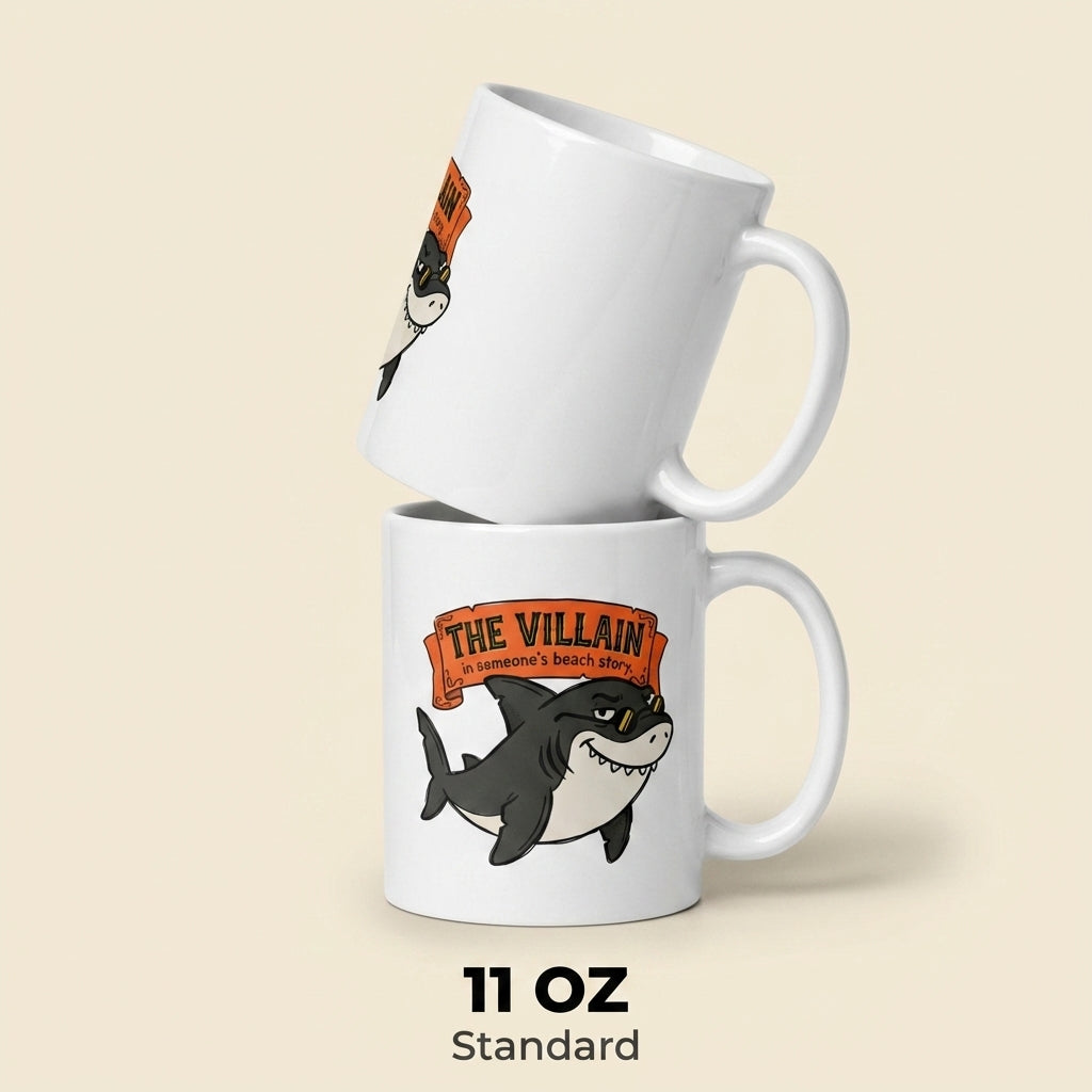 The Villain in Someones Beach Story Funny Shark Mug Gift