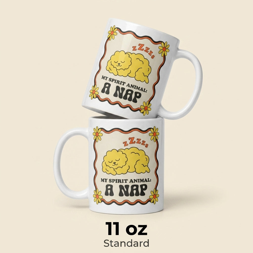My Spirit Animal A Nap Funny Dog Mug for Sleep Lovers