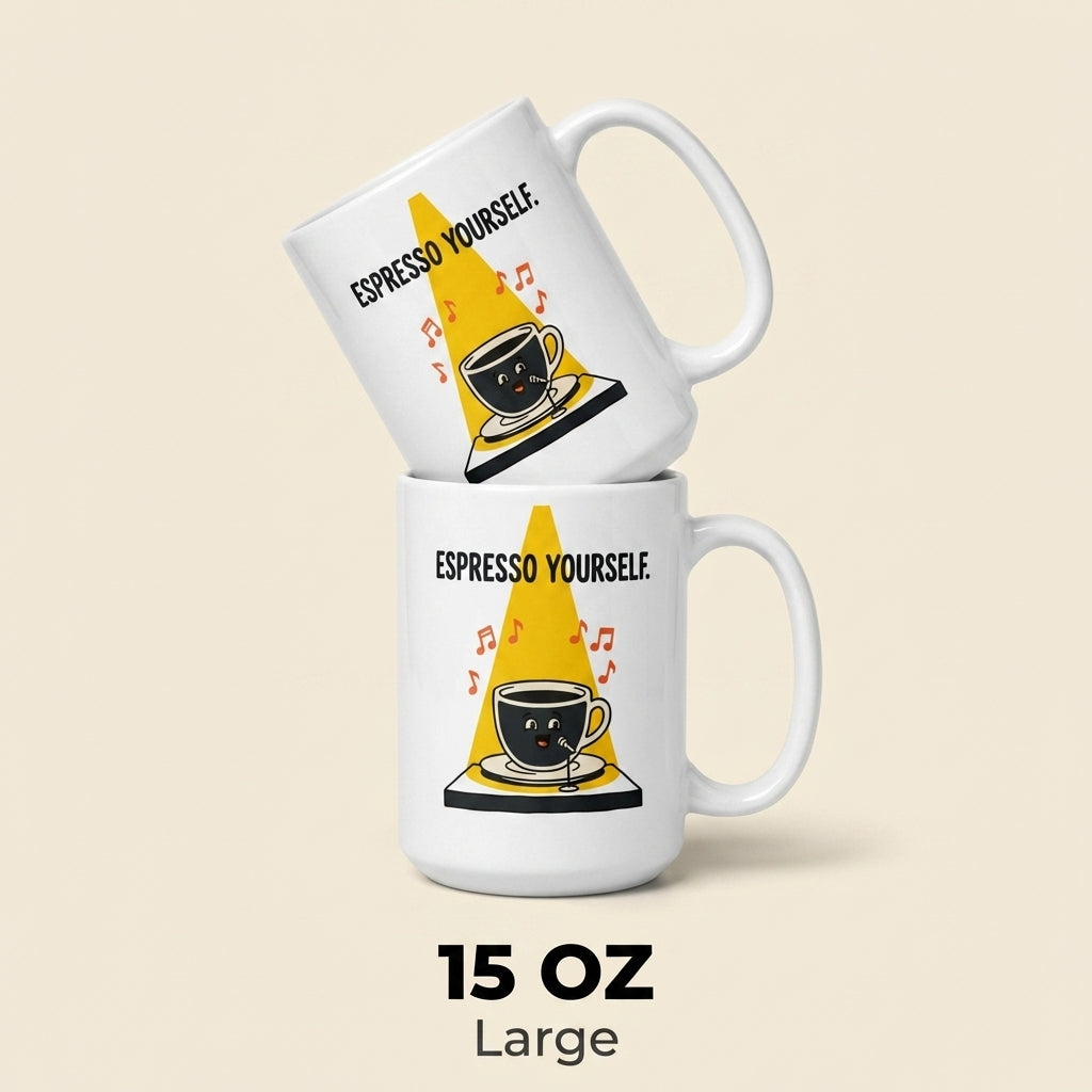 Espresso Yourself Funny Coffee Pun Mug for Coffee Lovers