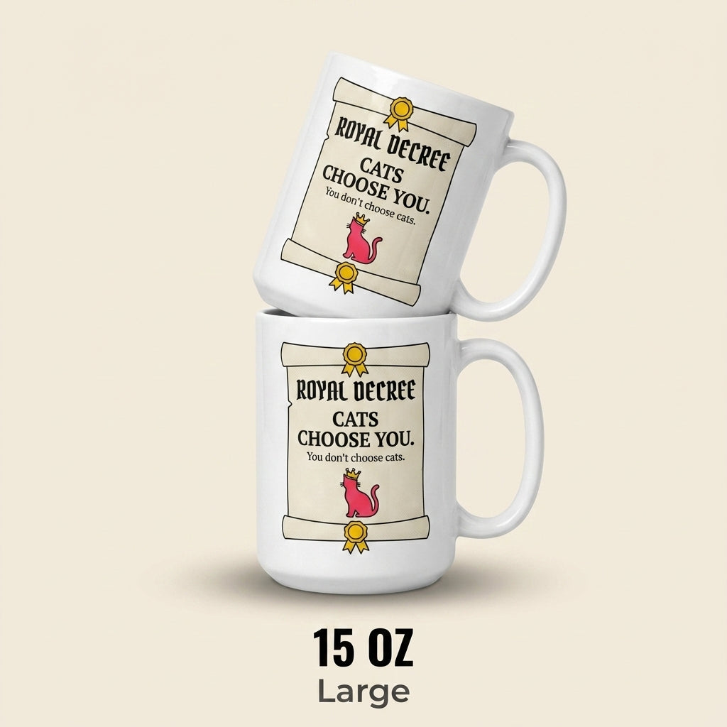Cats Choose You Funny Cat Mug for Cat Lovers and Pet Parents