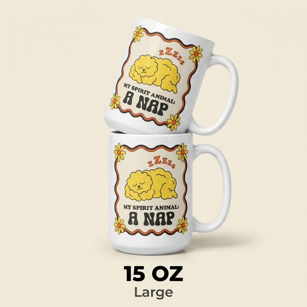 My Spirit Animal A Nap Funny Dog Mug for Sleep Lovers