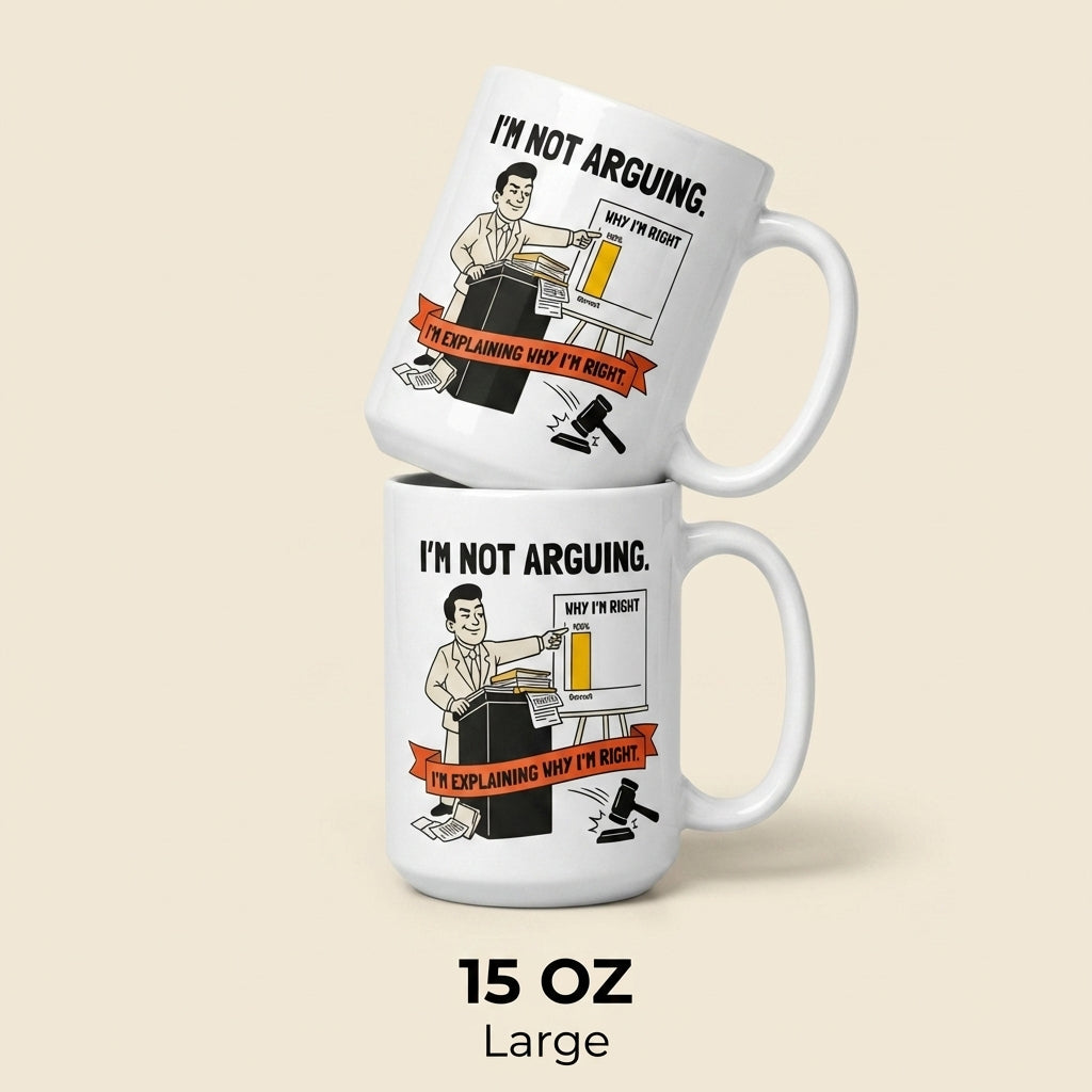 Im Not Arguing Im Explaining Why Im Right Funny Lawyer Mug