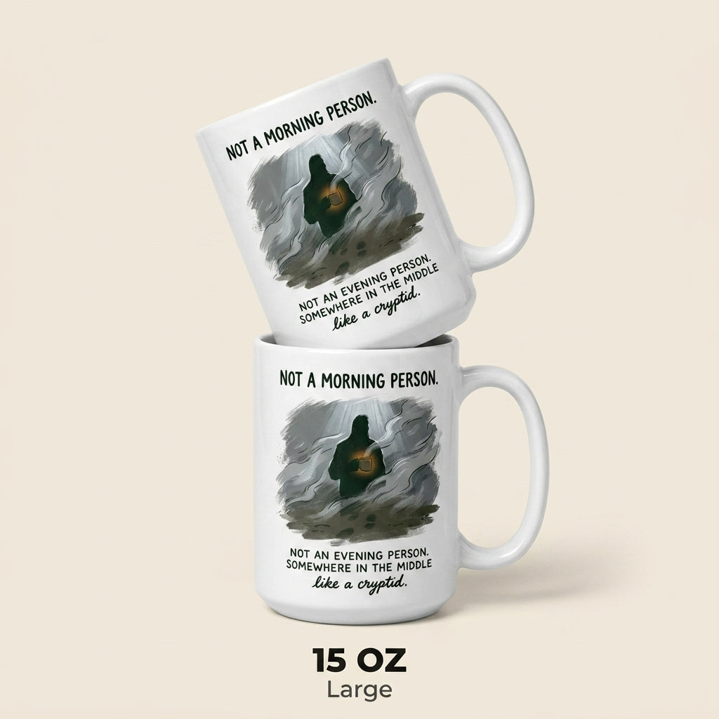 Not a Morning Person Funny Cryptid Mug Introvert Coffee Cup Gift