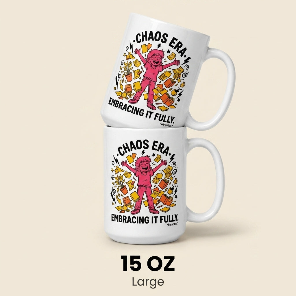 Chaos Era Funny Coffee Mug Embracing It Fully Sarcastic Gift