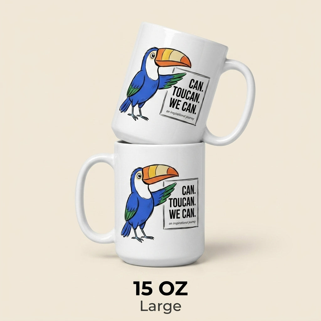 Can Toucan We Can Funny Toucan Mug Inspirational Bird Coffee Cup