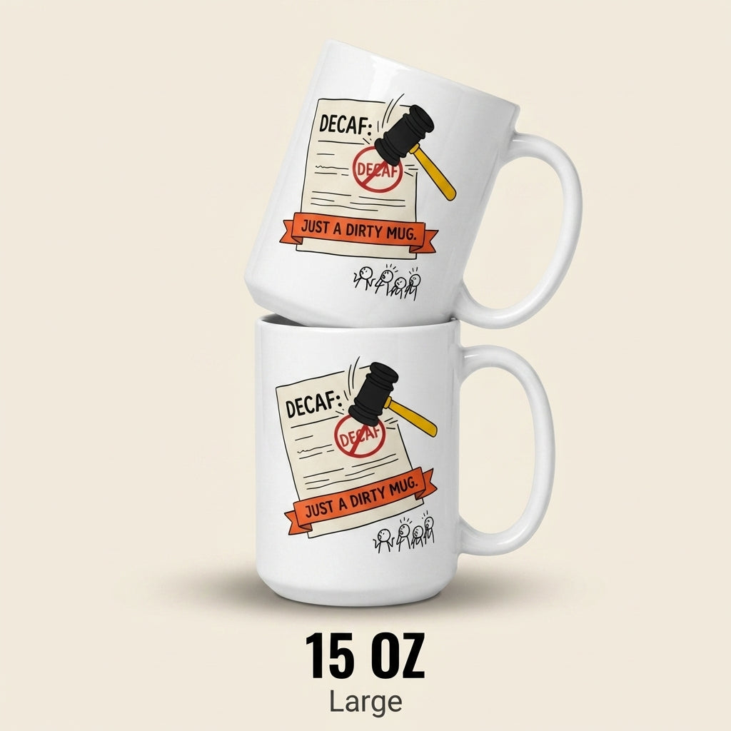 Decaf Just a Dirty Mug Funny Coffee Mug for Caffeine Lovers