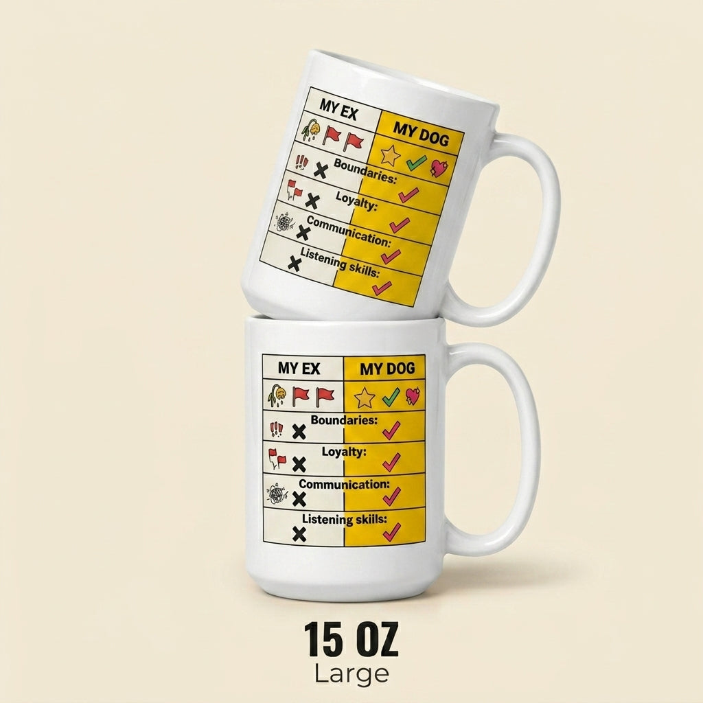 My Ex vs My Dog Funny Dog Mug for Dog Lovers and Pet Parents