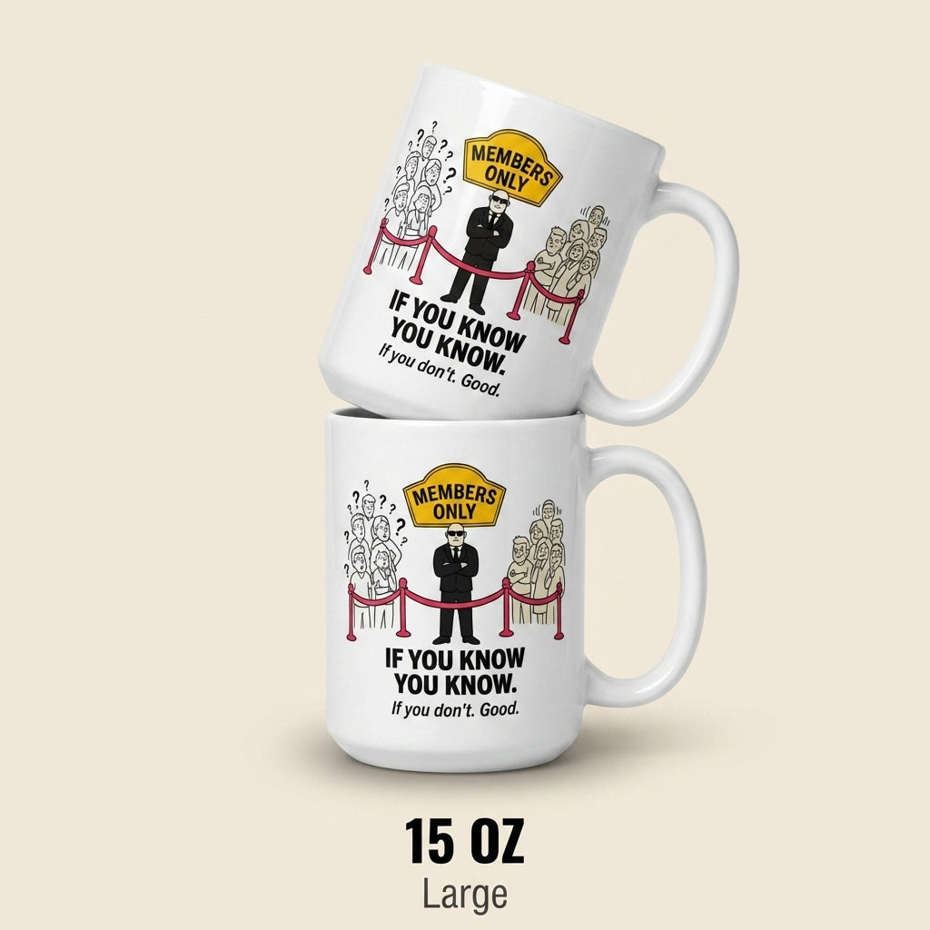 If You Know You Know Funny Members Only Mug Secret Club Gift
