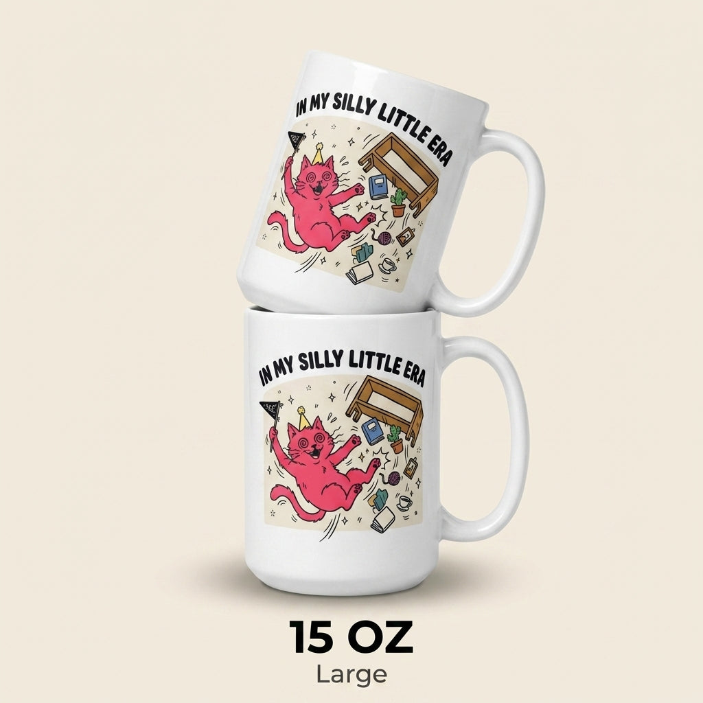 In My Silly Little Era Funny Cat Mug for Chaotic Cat Lovers