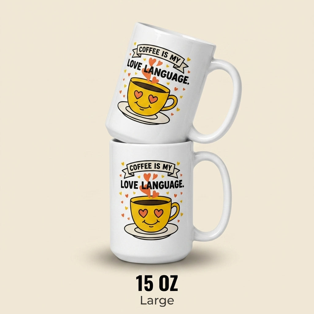 Coffee Is My Love Language Funny Coffee Mug for Coffee Lovers