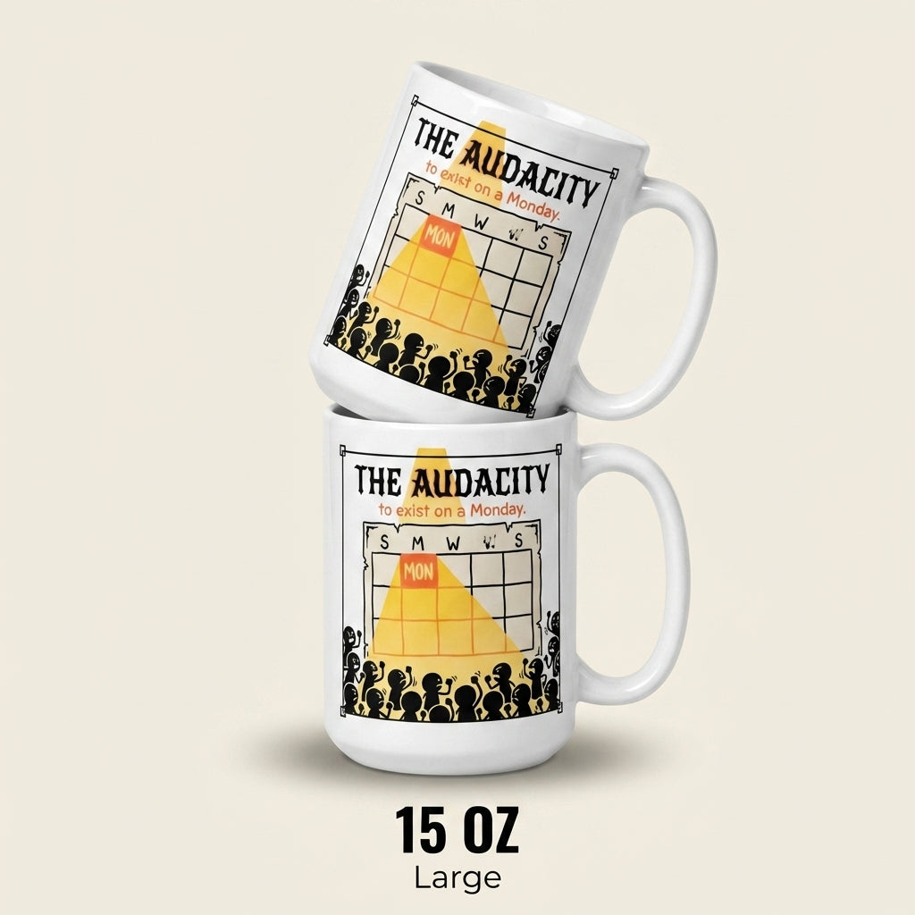 The Audacity to Exist on a Monday Funny Monday Coffee Mug