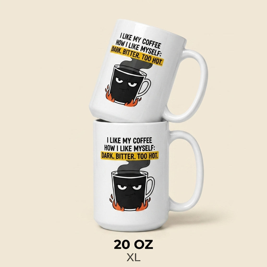 I Like My Coffee How I Like Myself Funny Sarcastic Coffee Mug